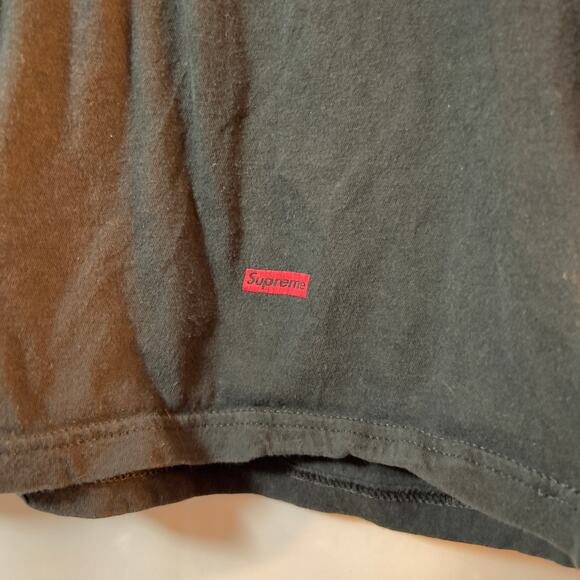 SUPREME Hanes Comfort Soft Tee - Large - Black T Shirt & Small Box Logo - 2018 - Picture 4 of 5